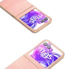 For Motorola Razr 50 Nano Electroplating Dual Color Cowhide Texture Protective Phone Case(Rose Gold) - 3