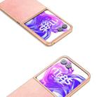 For Motorola Razr 50 Ultra Nano Electroplating Dual Color Cowhide Texture Protective Phone Case(Rose Gold) - 3