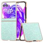 For Motorola Razr 50 / 60 Electroplating Frame Colorful Glitter Phone Case(Light Green) - 1