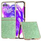 For Motorola Razr 50 Electroplating Frame Colorful Glitter Phone Case(Dark Green) - 1