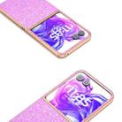 For Motorola Razr 50 Ultra Electroplating Frame Colorful Glitter Phone Case(Dark Pink) - 3