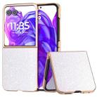 For Motorola Razr 50 Ultra Electroplating Frame Colorful Glitter Phone Case(White) - 1