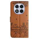 For Redmi Note 14 Pro 5G Cat Embossing Pattern Leather Phone Case with Lanyard(Brown) - 3