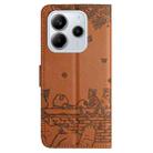 For Redmi Note 14 4G 163.25mm Cat Embossing Pattern Leather Phone Case with Lanyard(Brown) - 3