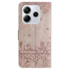 For Redmi Note 14 4G 163.25mm Cat Embossing Pattern Leather Phone Case with Lanyard(Grey) - 3
