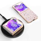 For Motorola Razr 50 Electroplating Frame Glitter Shockproof Phone Case(Gold Pink) - 2