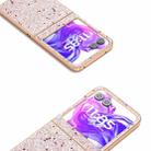 For Motorola Razr 50 Electroplating Frame Glitter Shockproof Phone Case(Gold Pink) - 3