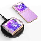 For Motorola Razr 50 Electroplating Frame Glitter Shockproof Phone Case(Purple) - 2