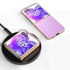 For Motorola Razr 50 Ultra Electroplating Frame Glitter Shockproof Phone Case(Purple) - 2