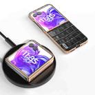 For Motorola Razr 50 Ultra ABEEL Electroplating Frame Crocodile Texture Genuine Leather Phone Case(Black) - 2
