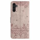 For Samsung Galaxy A26 5G Cat Embossing Pattern Leather Phone Case with Lanyard(Grey) - 3