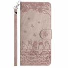 For Samsung Galaxy A36 5G Cat Embossing Pattern Leather Phone Case with Lanyard(Grey) - 2