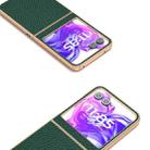 For Motorola Razr 50 ABEEL Electroplating Frame Genuine Leather Litchi Texture Phone Case(Green) - 3