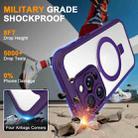 For iPhone 15 Pro Max Skin Feel MagSafe Holder 360 Full Body Phone Case(Dark Purple) - 3