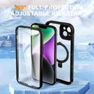 For iPhone 14 / 13 Skin Feel MagSafe Holder 360 Full Body Phone Case(Black) - 2