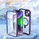 For iPhone 14 / 13 Skin Feel MagSafe Holder 360 Full Body Phone Case(Dark Purple) - 2