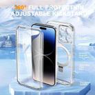 For iPhone 14 Pro Skin Feel MagSafe Holder 360 Full Body Phone Case(Transparent) - 2