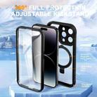 For iPhone 14 Pro Max Skin Feel MagSafe Holder 360 Full Body Phone Case(Black) - 2