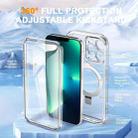 For iPhone 13 Pro Max Skin Feel MagSafe Holder 360 Full Body Phone Case(Transparent) - 2