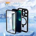 For iPhone 13 Pro Skin Feel MagSafe Holder 360 Full Body Phone Case(Black) - 2