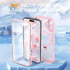 For iPhone 16 Plus Skin Feel MagSafe Holder 360 Full Body Phone Case(Pink) - 2