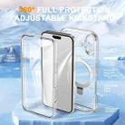 For iPhone 16 Plus Skin Feel MagSafe Holder 360 Full Body Phone Case(Transparent) - 2