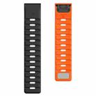 For Garmin 22mm Magnetic Quick Release Silicone Watch Band(Black Orange) - 3