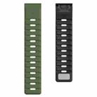 For Garmin 22mm Magnetic Quick Release Silicone Watch Band(Army Green Black) - 3