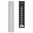 For Garmin 26mm Magnetic Quick Release Silicone Watch Band(Light Grey Black) - 3