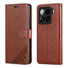 For Xiaomi 15 AZNS Sheepskin Texture Flip Leather Phone Case(Brown) - 2