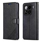 For Xiaomi 15 AZNS Sheepskin Texture Flip Leather Phone Case(Black) - 2
