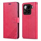 For Xiaomi 15 AZNS Sheepskin Texture Flip Leather Phone Case(Red) - 2