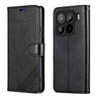 For Xiaomi 15 Pro AZNS Sheepskin Texture Flip Leather Phone Case(Black) - 2