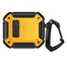 For AirPods 4 Shield Shockproof Earphone Protective Case with Hook(Black Yellow) - 2