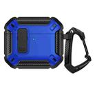 For AirPods 4 Shield Shockproof Earphone Protective Case with Hook(Black Blue) - 2