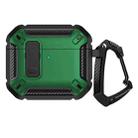 For AirPods 4 Shield Shockproof Earphone Protective Case with Hook(Black Green) - 2