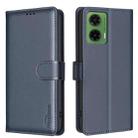 For Motorola Moto G35 Litchi Texture RFID Anti-theft Leather Phone Case(Blue) - 1