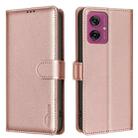 For Motorola Moto G55 Litchi Texture RFID Anti-theft Leather Phone Case(Gold) - 1