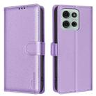 For Motorola Moto G75 5G Litchi Texture RFID Anti-theft Leather Phone Case(Purple) - 1