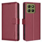 For Motorola Moto G15 Litchi Texture RFID Anti-theft Leather Phone Case(Red) - 1