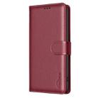 For Motorola Moto G15 Litchi Texture RFID Anti-theft Leather Phone Case(Red) - 2