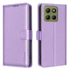 For Motorola Moto G15 Litchi Texture RFID Anti-theft Leather Phone Case(Purple) - 1