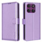 For Motorola Edge 60 Pro Litchi Texture RFID Anti-theft Leather Phone Case(Purple) - 1