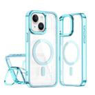 For iPhone 14 / 13 Acrylic Camera Holder MagSafe Magnetic Phone Case(Blue) - 1