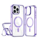 For iPhone 13 Pro Max Acrylic Camera Holder MagSafe Magnetic Phone Case(Purple) - 1