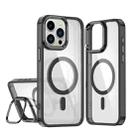 For iPhone 13 Pro Max Acrylic Camera Holder MagSafe Magnetic Phone Case(Black) - 1