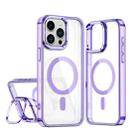 For iPhone 13 Pro Acrylic Camera Holder MagSafe Magnetic Phone Case(Purple) - 1