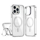 For iPhone 13 Pro Acrylic Camera Holder MagSafe Magnetic Phone Case(White) - 1