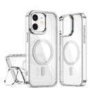 For iPhone 11 Acrylic Camera Holder MagSafe Magnetic Phone Case(White) - 1