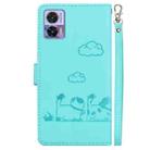 For Motorola Edge 30 Neo / 30 Lite Cute Cats RFID Leather Phone Case(Green) - 3